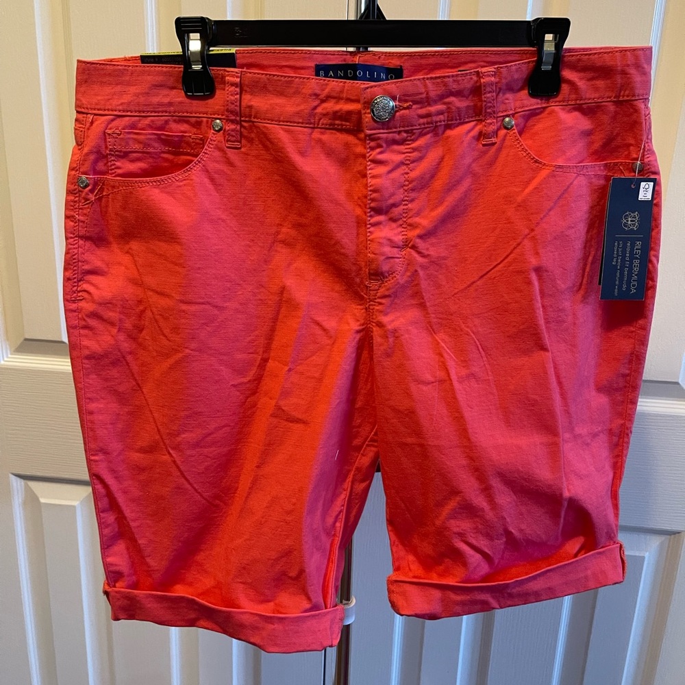Bermuda Shorts. Size 14p, NWT, beautiful coral color. Smoke Free Home
